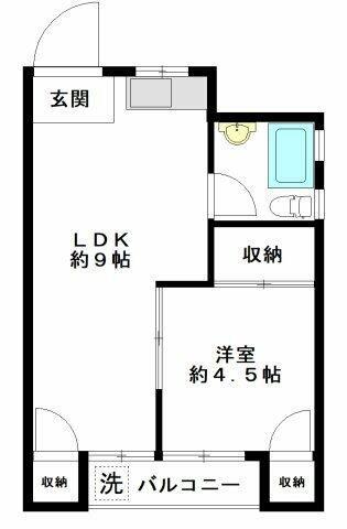 土屋マンション(1LDK/5階)の間取り写真