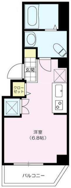 フォレストヴィラ入谷(ワンルーム/5階)の間取り写真