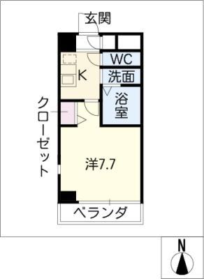 グリーンセブン(1K/3階)の間取り写真