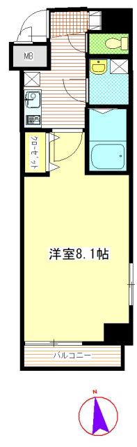 オーパス東陽町(1K/4階)の間取り写真