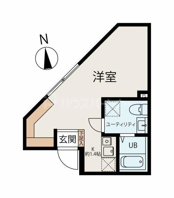 フィエルテ東向島(ワンルーム/3階)の間取り写真