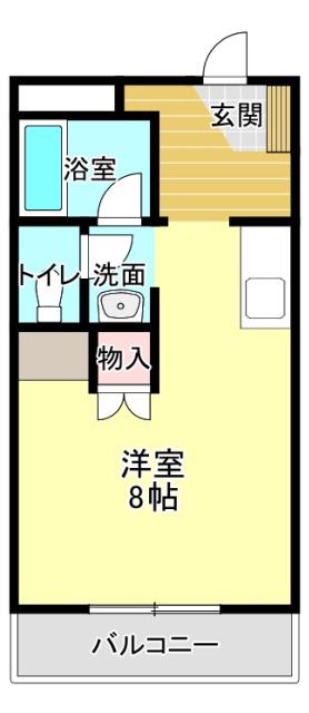 シャンブルYOSHIMI(ワンルーム/1階)の間取り写真