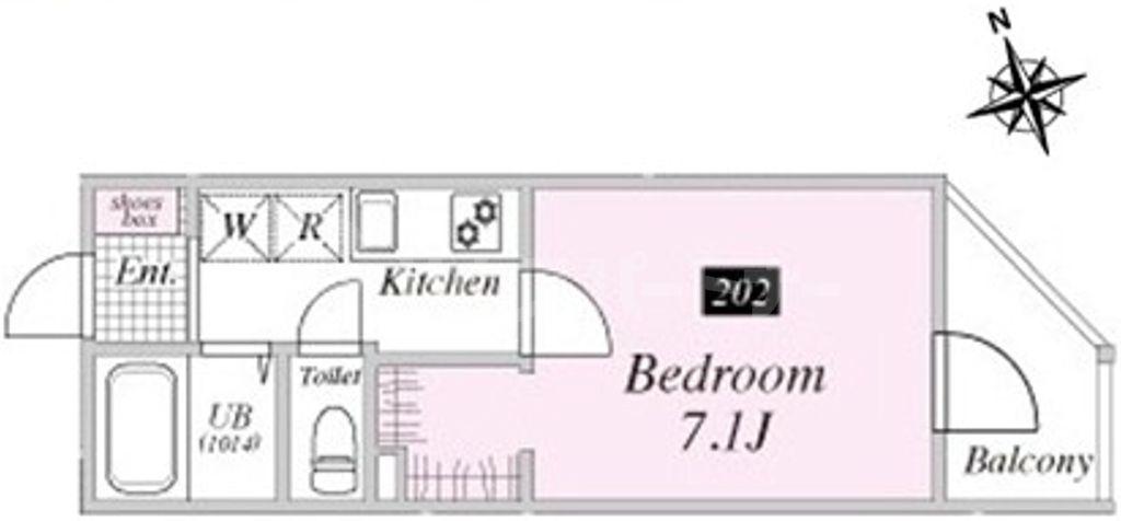 COMODO町屋(1K/2階)の間取り写真
