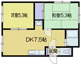 リザーブひばりが丘(2LDK/4階)の間取り写真