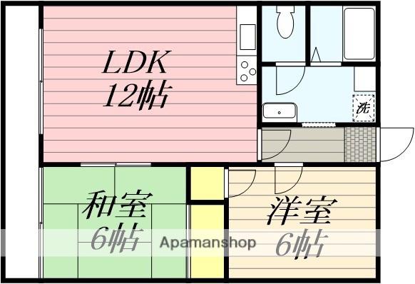 シャルマンK(2LDK/3階)の間取り写真