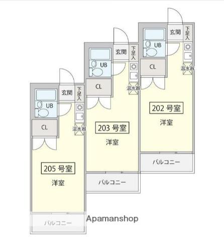 コーポ・アキ(ワンルーム/2階)の間取り写真