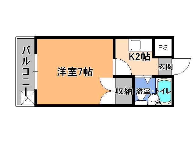 メゾン石原(1K/3階)の間取り写真