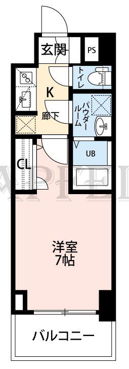S-RESIDENCE大阪九条ノース(1K/8階)の間取り写真