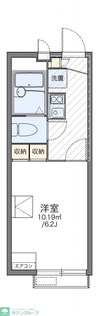 レオパレスTAKAデルタ(1K/2階)の間取り写真