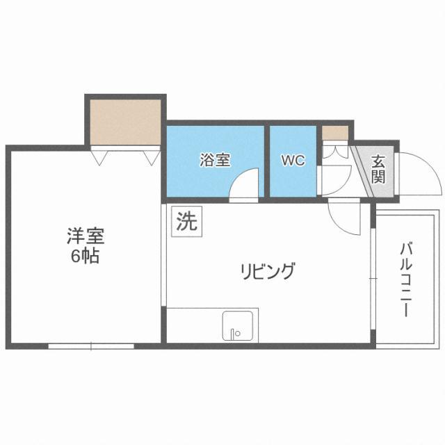 アヴニール(1DK/3階)の間取り写真