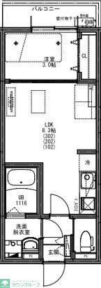 KEIAI RESIDENCE 五香II(1LDK/3階)の間取り写真