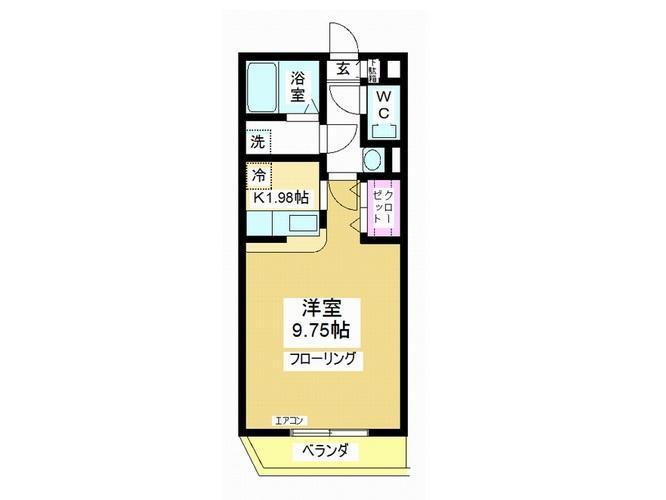 コンペッティ(1K/3階)の間取り写真