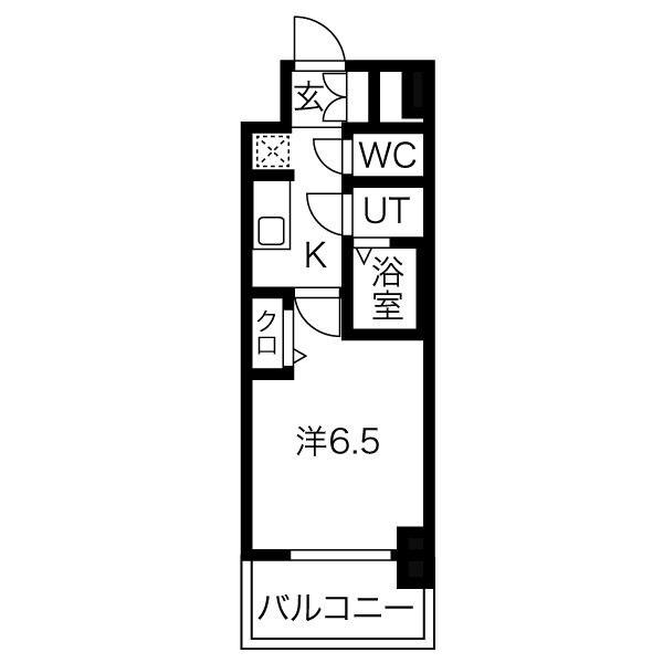 SOLメイクス新栄(1K/13階)の間取り写真