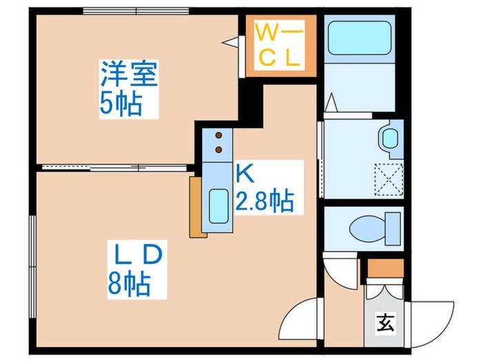 フレンテ宮の沢(1LDK/3階)の間取り写真