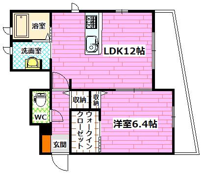 シーゲル(1LDK/1階)の間取り写真