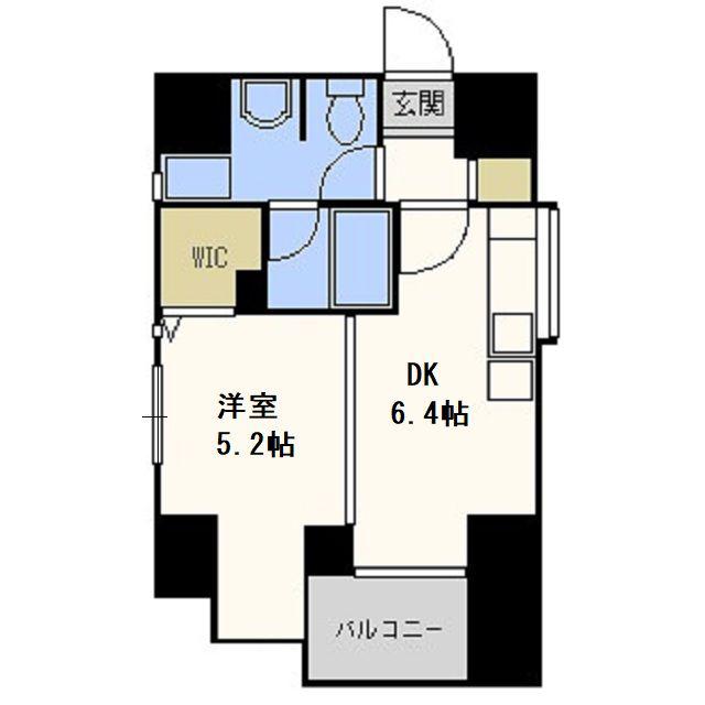 プレサンスNEO中之島公園(1DK/10階)の間取り写真