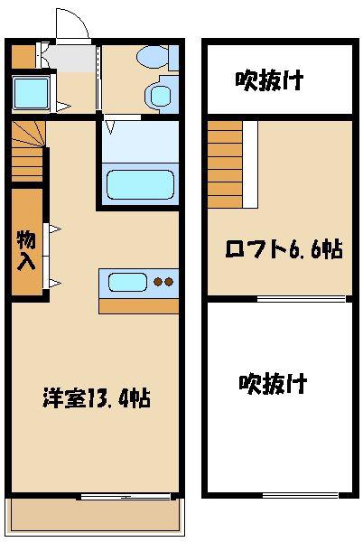 SKY SUITE (1LDK/1階)の間取り写真