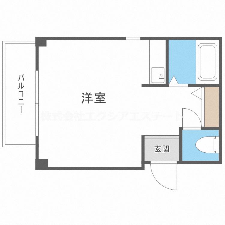 HALさくら(ワンルーム/5階)の間取り写真