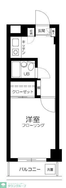 ホワイトキャッスル上鷺宮(1K/2階)の間取り写真