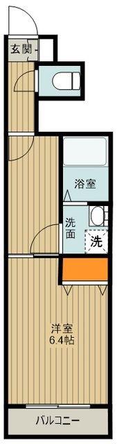 ベルシティ南街(1K/1階)の間取り写真
