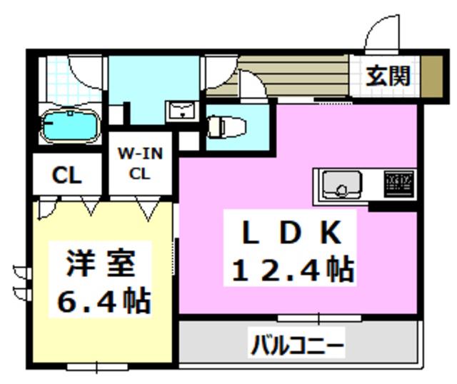 セドゥレ総持寺(1LDK/2階)の間取り写真