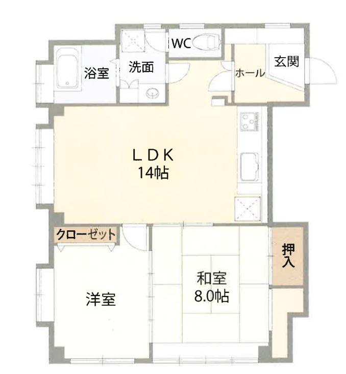 MAXIMハイツ青砥東(2LDK/1階)の間取り写真