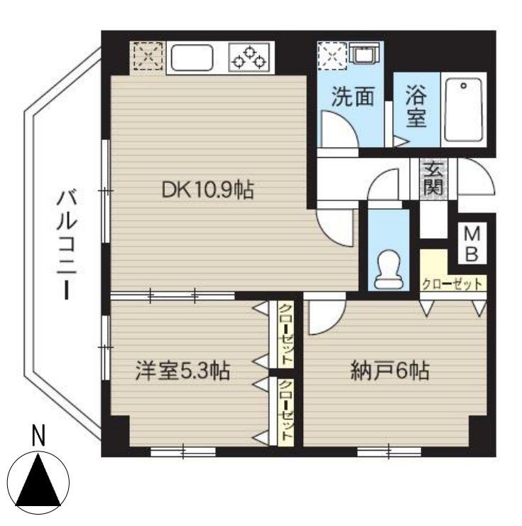 カルム日暮里レジデンス(2LDK/8階)の間取り写真