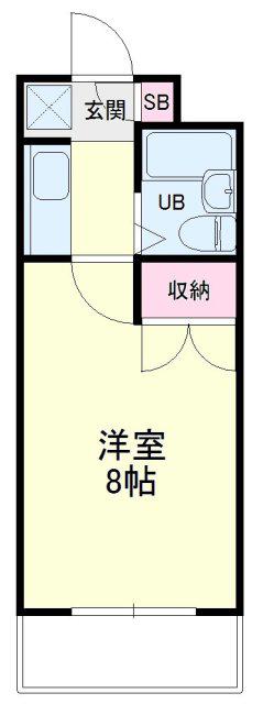 中沢CHG(1K/3階)の間取り写真
