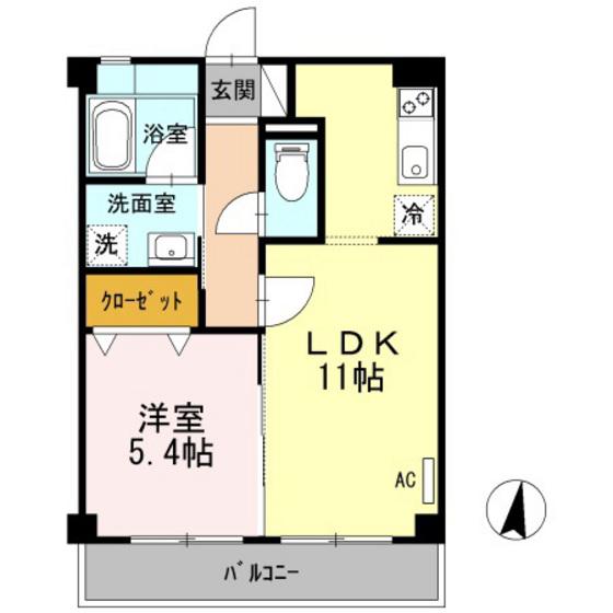 ROOM BOWWOW(1LDK/2階)の間取り写真