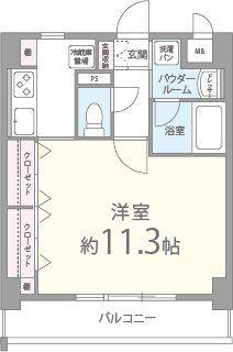 ディアコート新発田(1K/3階)の間取り写真