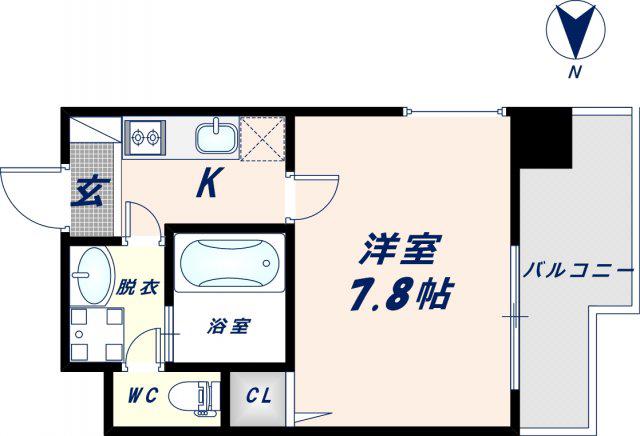 エムプラザ布施駅前参番館(1K/11階)の間取り写真