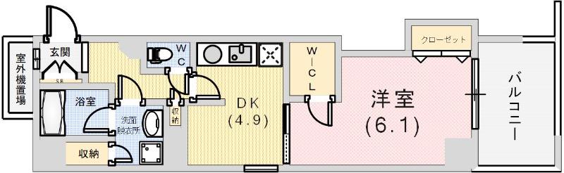 とけいや館 北野坂(1DK/3階)の間取り写真