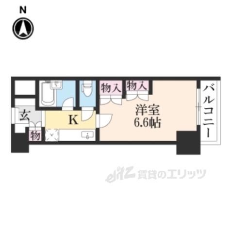 アーバンエース新大宮パル(1K/6階)の間取り写真