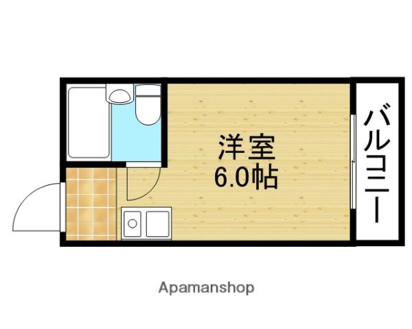 パシフィック今里II(ワンルーム/3階)の間取り写真