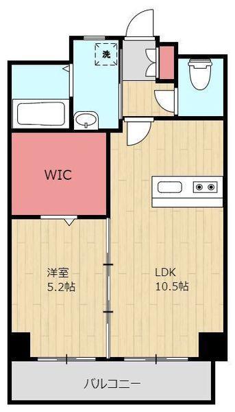 MS OUEST TOWER(1LDK/7階)の間取り写真