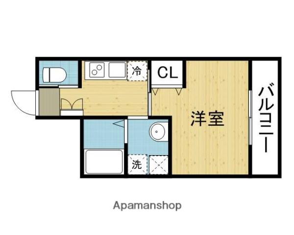 みおつくし小路 (1K/6階)の間取り写真