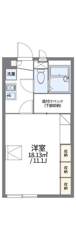 レオパレスパムグラネット(1K/2階)の間取り写真