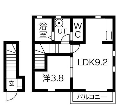 SOLEIL HINA II(1LDK/2階)の間取り写真