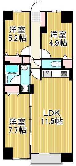 U-COURT西新井(3LDK/8階)の間取り写真
