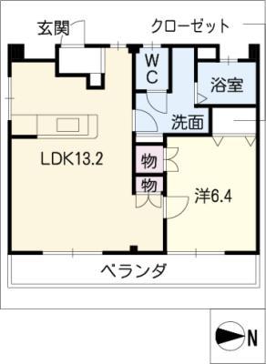 グレイス神谷コーポ(1LDK/3階)の間取り写真
