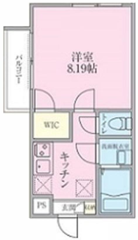 パークサイド清瀬(1K/2階)の間取り写真