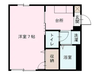 エルハイムK(1K/1階)の間取り写真