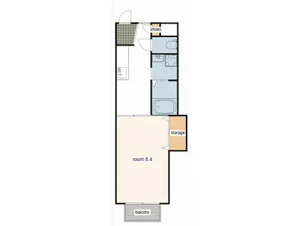 フレシールメゾンAB(1DK/2階)の間取り写真