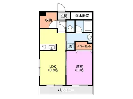 ベリエIII(1LDK/5階)の間取り写真