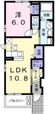 エトワール・K(1LDK/1階)の間取り写真