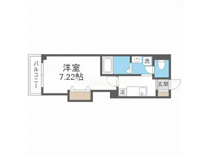 みおつくし春日出(1K/2階)の間取り写真