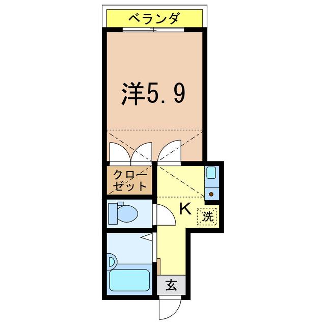 フェアモント(1K/2階)の間取り写真
