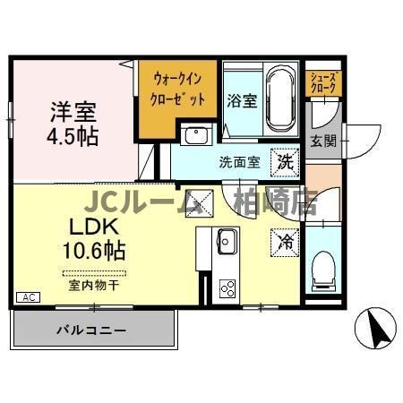 アルページュ・ケヤキ(1LDK/1階)の間取り写真