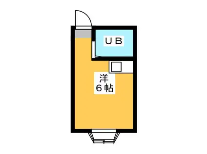 京王井の頭線 久我山駅 徒歩2分 2階建 築53年(ワンルーム/1階)の間取り写真