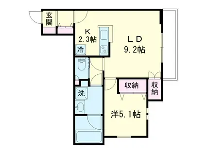 TS MANSION(1LDK/3階)の間取り写真